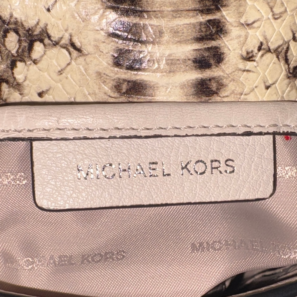 Michael Kors Snake Print Handbag Designer Purse Tote Shoulder Bag Fashion MK - Picture 2 of 7